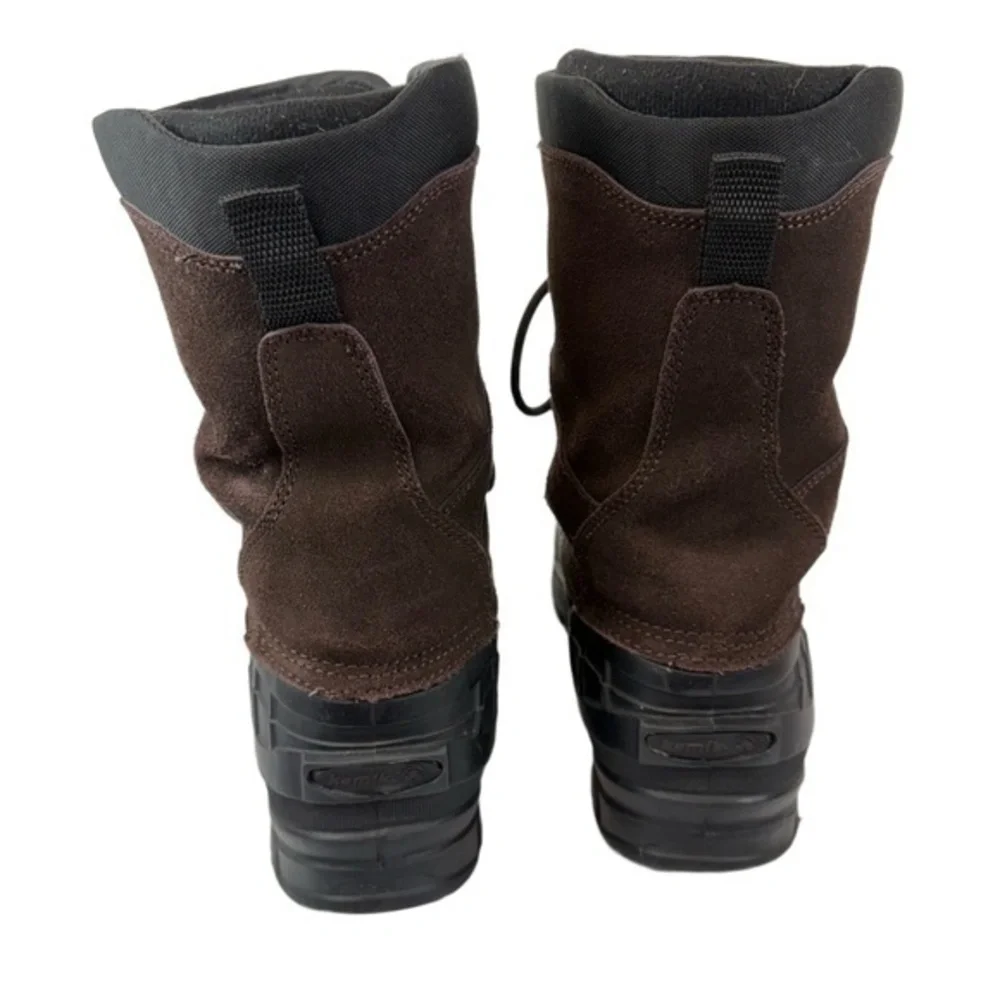 Kamik Mens Size 9‎ Brown Suede Lace-up Insulated Waterproof Boots